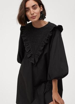 Сукня жіноча h&m чорна бавовняна сукня хл