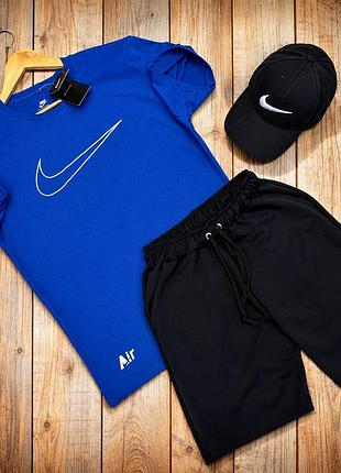 Спортивный комплект мужской 3 в 1 футболка + шорты + кепка nike
