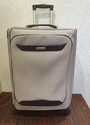 Samsonite 65 см валіза середня чемодан средний тканевий тканина