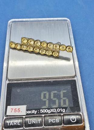 Геометрична вінтажна брошка (скло та сплав). чудовий стан. вага 9,56 г. арт. 755