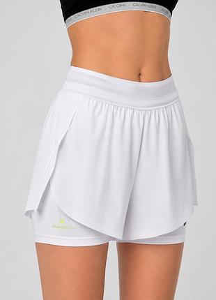 Жіночі спортивні шорти-спідниця slazenger 2 in 1 white 3
