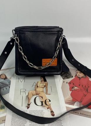 Женская кожаная сумка на и через плечо polina & eiterou жіноча шкіряна сумочка1 фото