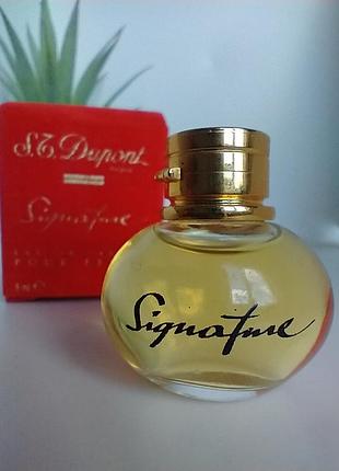 S.t. dupont signature pour femme  миниатюра 5мл  снятость