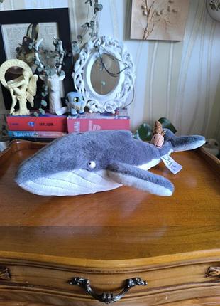 Коллекционный плюшевый кит и улитка aurora «the snail and the whale» (по книге джутии дональдсон)