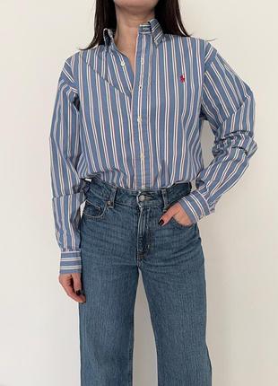 Бавовняна сорочка в смужку ralph lauren