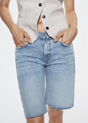 Mango, джинсові шорти-бермуди, р.36