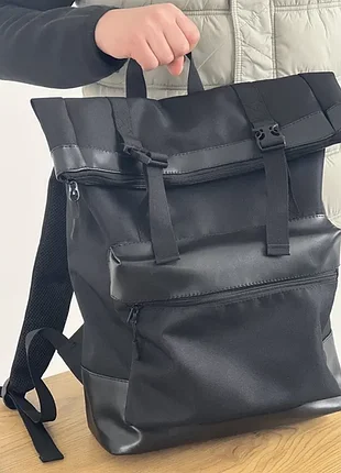 Рюкзак rolltop роллтоп classic man black, рюкзак мужской роллтоп