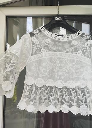 Невероятная кружевная блуза в стиле бохо / шебби-шик от new look