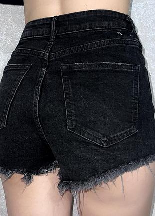 Чорні джинсові шорти zara 🖤