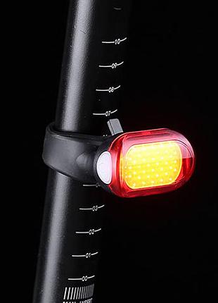 Велосипедний ліхтар задній usb 38led водонепроникний з режимом sos миготливий 50х28х22 мм my-2106-38led