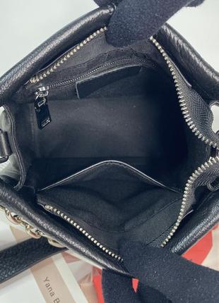 Женская кожаная сумка на и через плечо polina & eiterou жіноча шкіряна сумочка10 фото