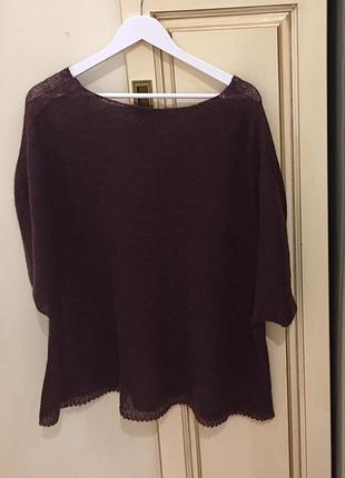 Новый.свитер люкс бренда из кид мохира la fee мaraboutee free kid mohair light sweater burgundy из свежих коллекций