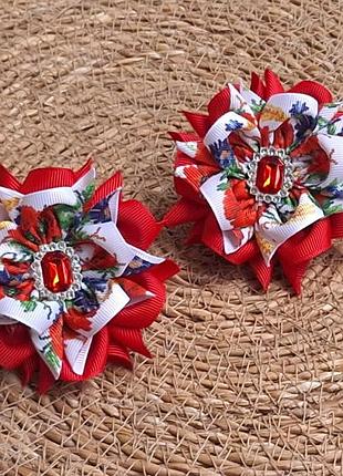 Банти під вишиванку, червоні банти
