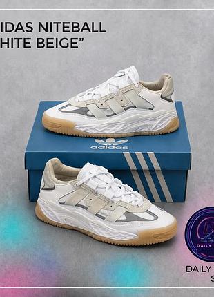 Знижка кросівки adidas niteball white beige 🤍 , ціна🔥