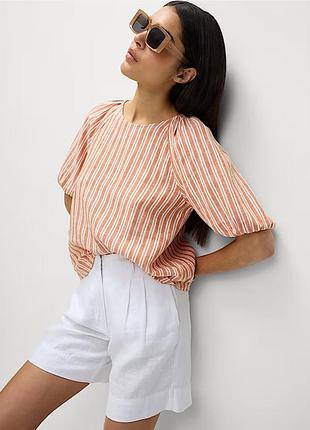 🔥 лляна блуза marks & spencer (m&s) у смужку 🔥