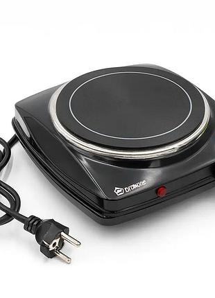 Электроплитка одноконфорочная керамическая черная для кухни domotec ms 5851