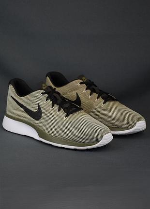 Nike tanjun racer кросівки чоловічі сітчасті текстильні спортивні хакі літо весна оригінал 45-46 р/30 см skechers under armour adidas puma