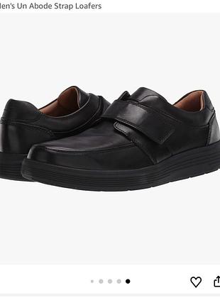 Clarks натур. шкіряні туфлі на липучці
