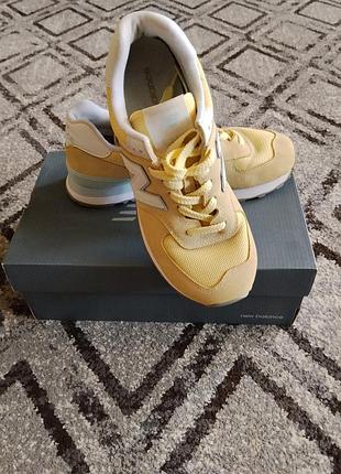 Обувь new balance 574 wmn - желтое (солнечное сияние)