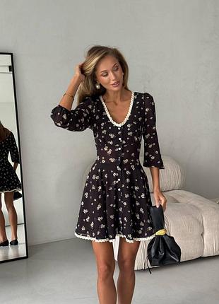Сукня міні жіноча шифон плаття коротке xs s m l