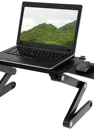 Столик трансформер для ноутбука laptop table t8, подставка для ноутбука