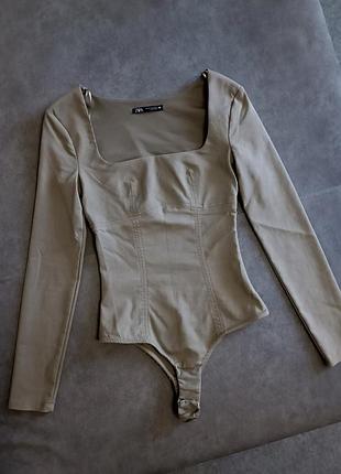 Боді від zara , корсет, лонг , хакі, оливковий , бежевий , кофта , сорочка , блуза mango