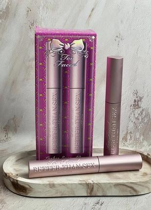 Туш для збільшення обʼєму вій too faced better than sex mascara