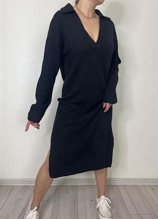 Трикотажна сукня міді h&m чорна