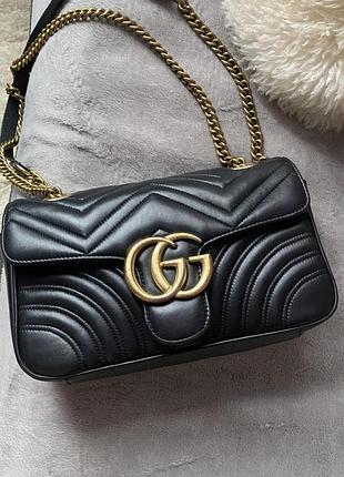 Сумка gucci marmont, кожа натуральная! оригинал!