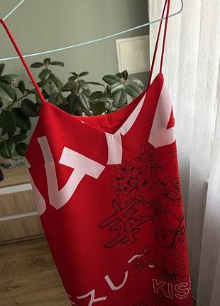 Сарафан червоний на бретелях