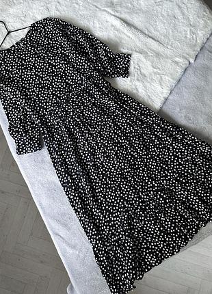 Платье в горошек миди zara
