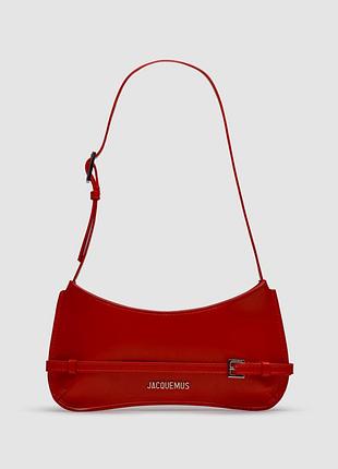 Сумка jacquemus le bisou ceinture leather shoulder bag in red