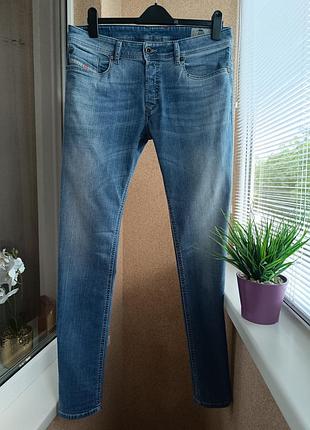 Фирменные мужские голубые джинсы diesel sleenker slim-skinny w32 l32 оригинал