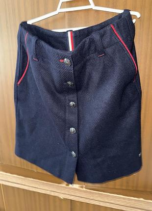 Спідниця tommy hilfiger синя вовняна розмір l-m