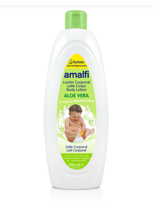 Дитячий лосьйон бальзам для тіла aloe vera 750мл  amalfi body lotion baby іспанія
