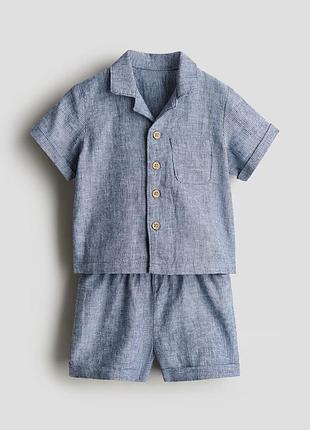 Льняной костюм h&m на мальчика 2года