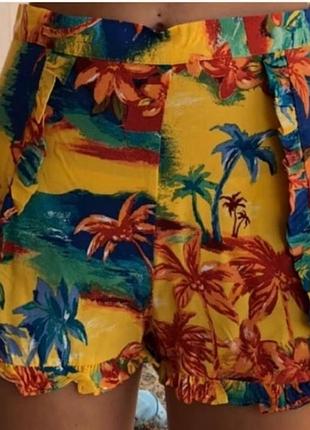 Літні легкі віскозні шорти висока посадка zara eur l