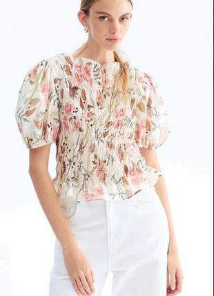 Блуза з рукавами буфами h&m