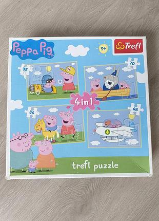Пазли дитячі trefi 3+ peppa pig 4 in 1