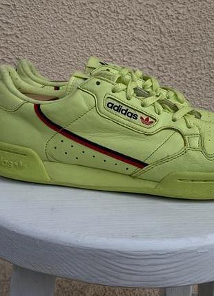 Adidas continental чоловічі шкіряні кросівки салатові 43 розмір