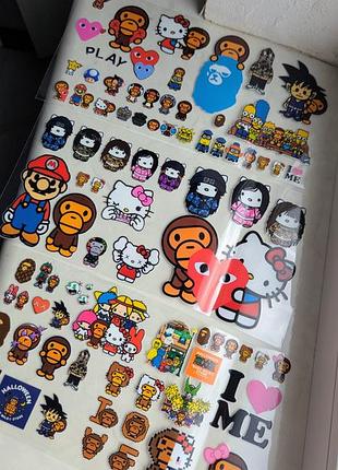 Наклейка стикеры bape &amp; hellokitty 80шт