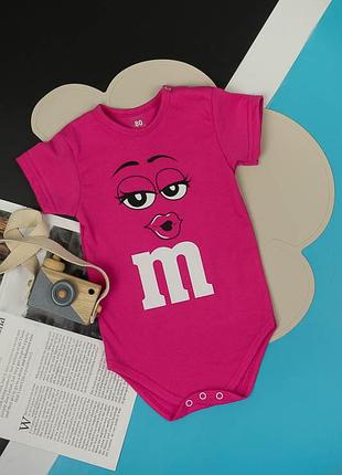 Боди с коротким рукавчиком "m&amp;ms" розовый