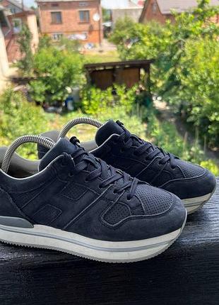 Кожаные кроссовки hogan с перфорацией