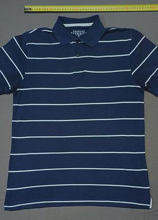 Плечи 43 см charles tyrwhitt size s в полоску темно синее поло 100% cotton