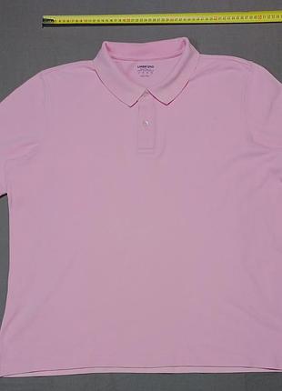Плечі 48 см lands end size l рожеве  поло    97% cotton 3% elastane