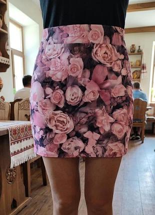 Спідниця 40-42р. котон рози