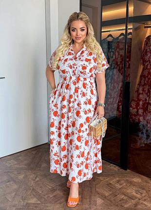Женское легкое платье р 48-64