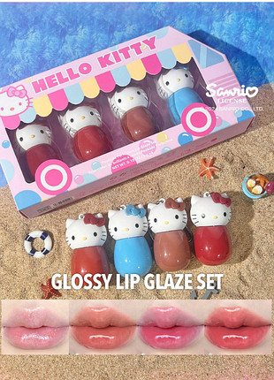 Набір блисків для губ sheglam hello kitty poolside perfection lip glaze set (6211)
