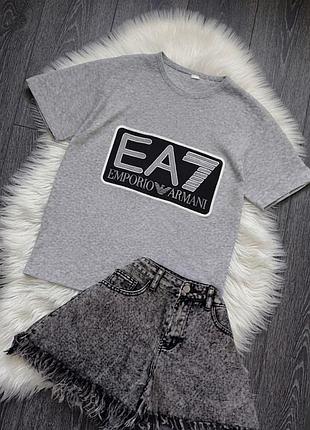 Футболка emporio armani большая лого
