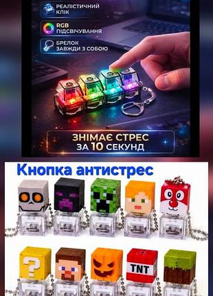 Брелок на опт.кнопка клавиатуры антистресс
